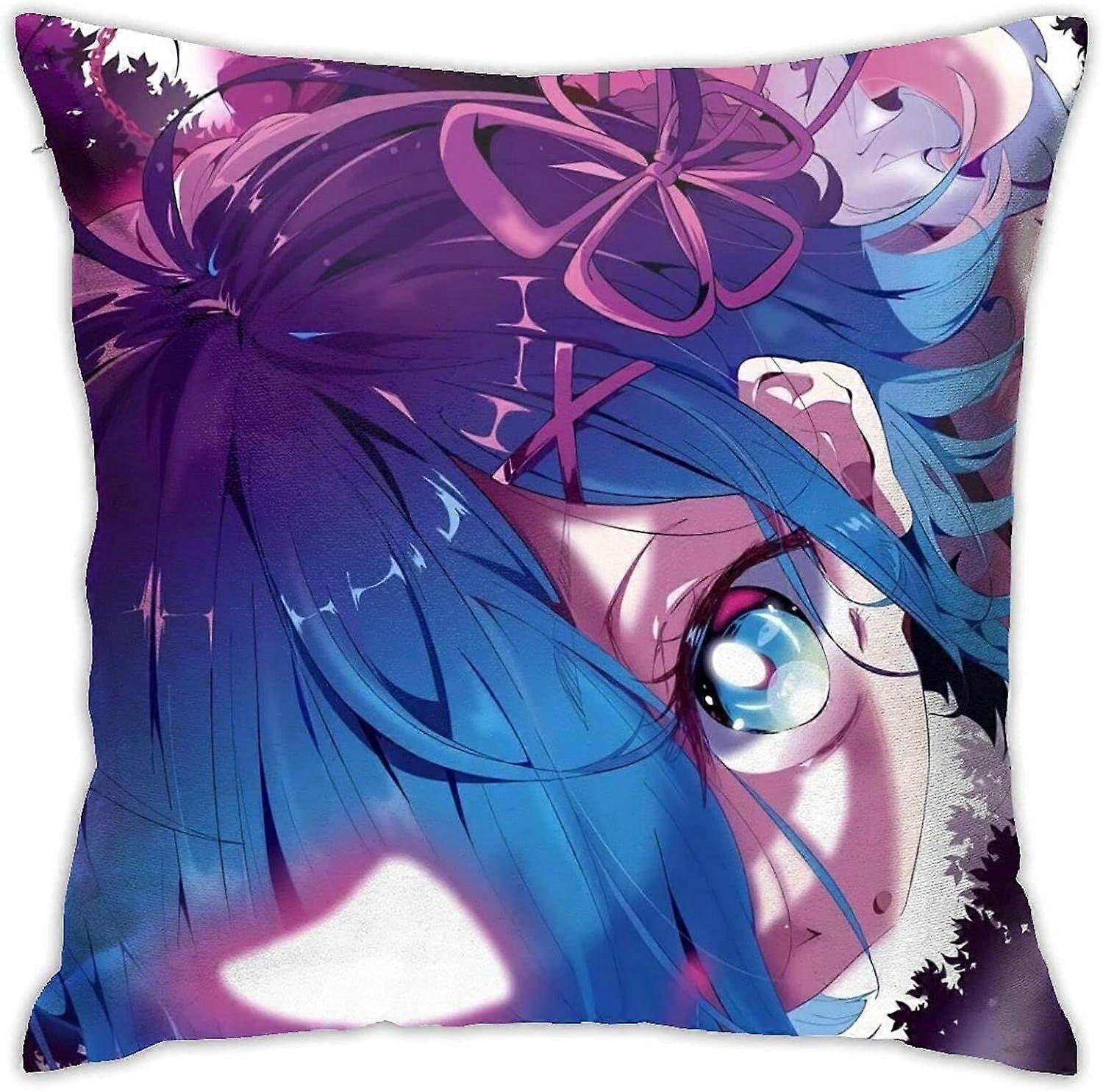 y1260ゼロから異なる世界での生活アニメ枕両面スタイリッシュな印刷スロー枕ケースソフト枕カバー寝室ソファ装飾クシオ