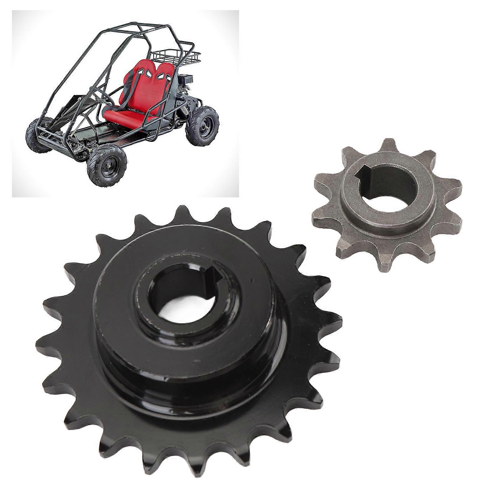 420 Chain 10 Tooth Front Sprocket 420 Chain 20 Tooth Rear Sprocket Replacement for Coleman CT200U Trail Mini Bike Go Kart 