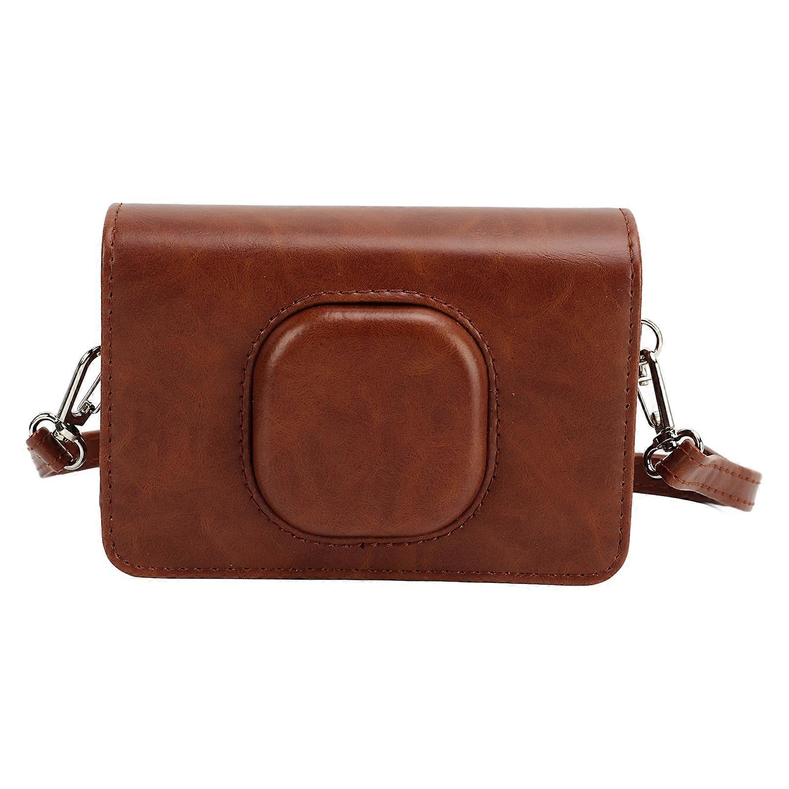 Instant Camera Case PU Leather Mini Retro Protective Camera Bag with Adjustable Shoulder Strap for Mini Shot2 