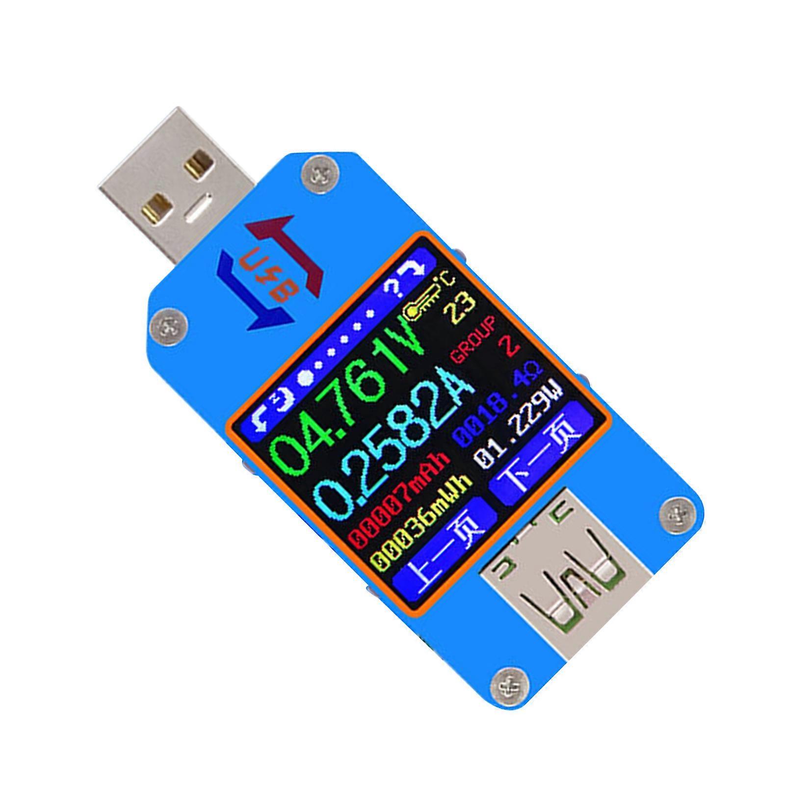 USB 2.0 Tester 4-24V 5A Voltage Tester Multimeter LCD Display Ammeter USB Power Meter USB Current Meter Tester Multicolor