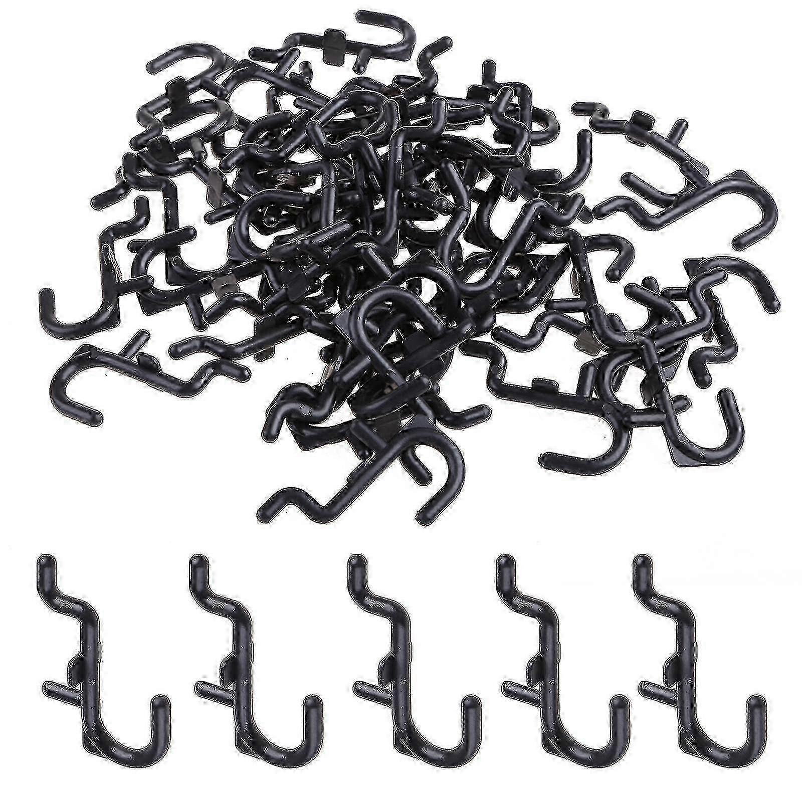 50pcs/100pcs Pegboard Utility Hooks Pegboard Tool Organizer J Style Hooks
