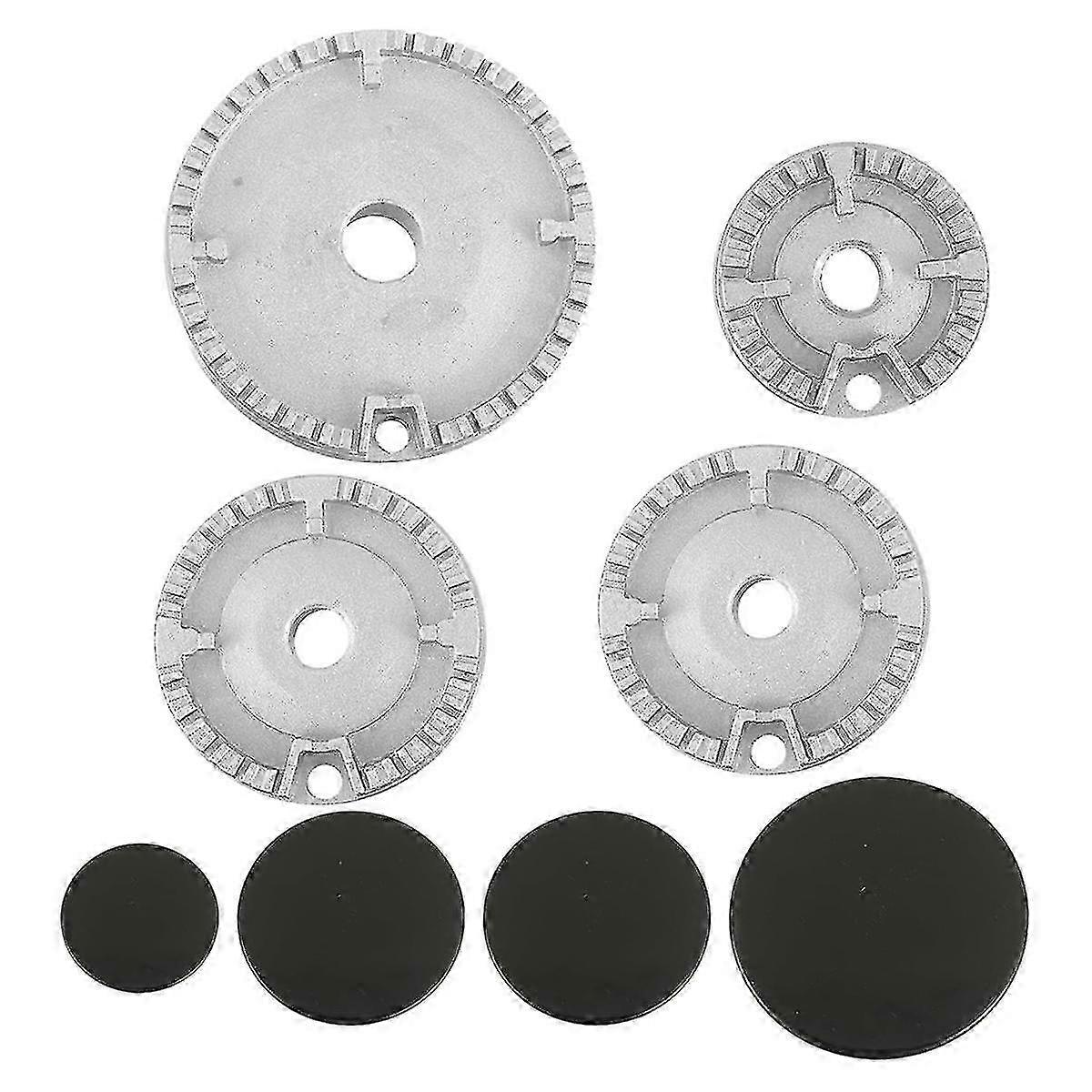 Universal Oven Burner Crown Set - 8 PCS Flame Caps for Gas Hobs