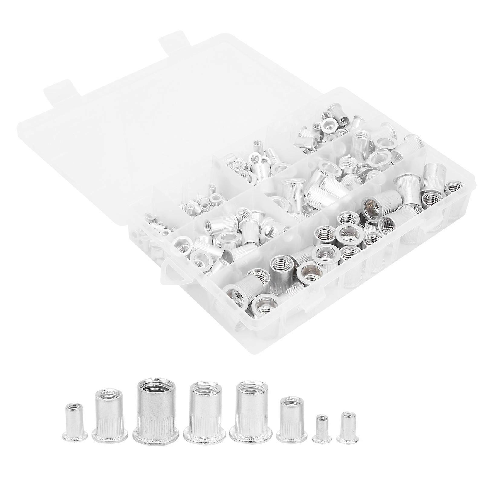 175pcs / Box Aluminum Rivet Nut Insert Nut Accessory Set M3 / 4 / 5 / 6 / 8 / 10 / 12