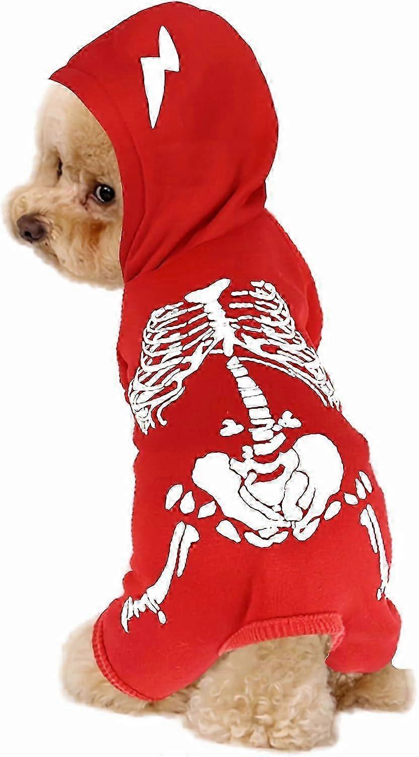 Skelet Bamse Corgi Lysende Skelet Efterår og Vinter Kæledyrstøj