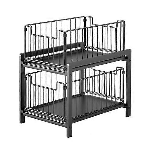 Under Sink Storage Organizer, Sturdy Rack, Non Shake Design, SpaceSaving Universal Fit For Kitchen And Bathroom