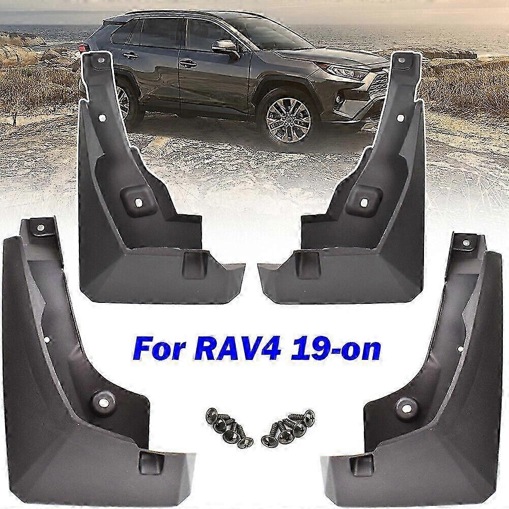 Exquisite 4Pcs Set Molded Mud Flaps Splash Guards Mudguards For Toyota RAV4 XA50 2019-2023
