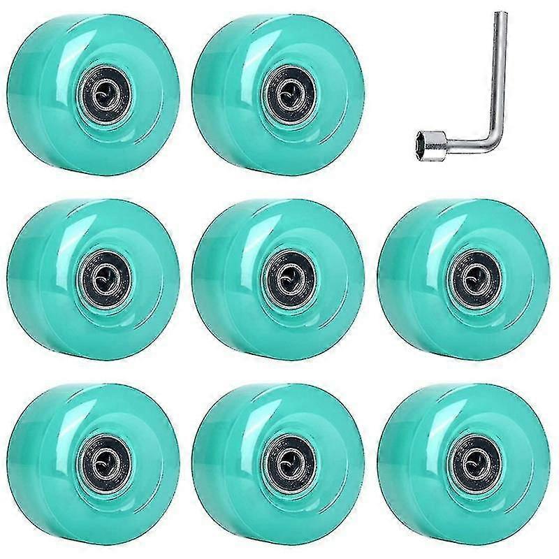 8 قطع 58 مم × 32 مم ، 82 أ عجلات تزلج رباعية في الهواء الطلق / داخلي ، بو استبدال عجلات بكرة صف مزدوج (haoyi