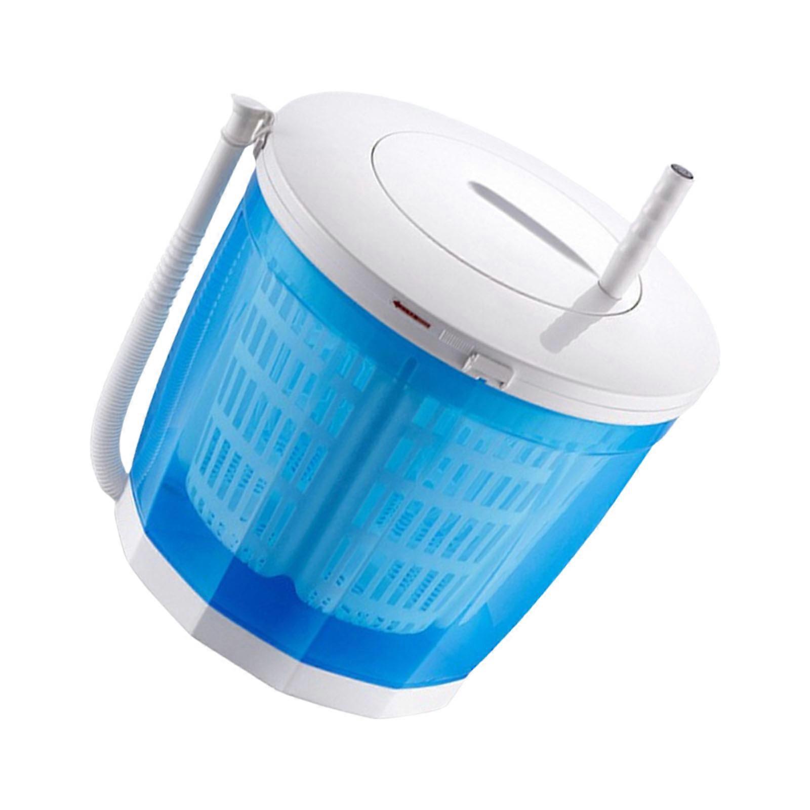 Space Saving Manual Clothes Cleaner with Spin Dry Function Easy Assembly Washer Washing Machine for Apartments Travel  Sky Blue