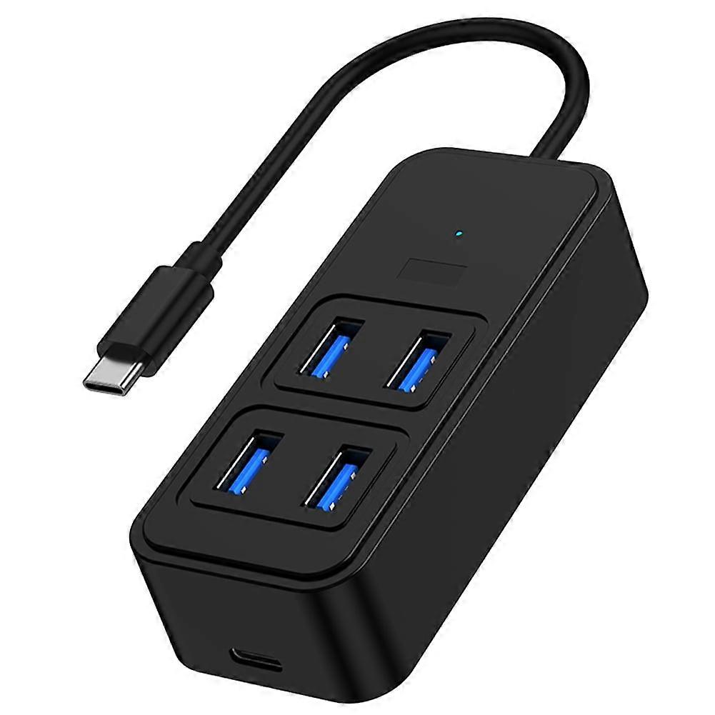 jixopn 4 Ports USB Hub 3.0 Type C USB 3.0 Multi Splitter for PC Computer (Type C)