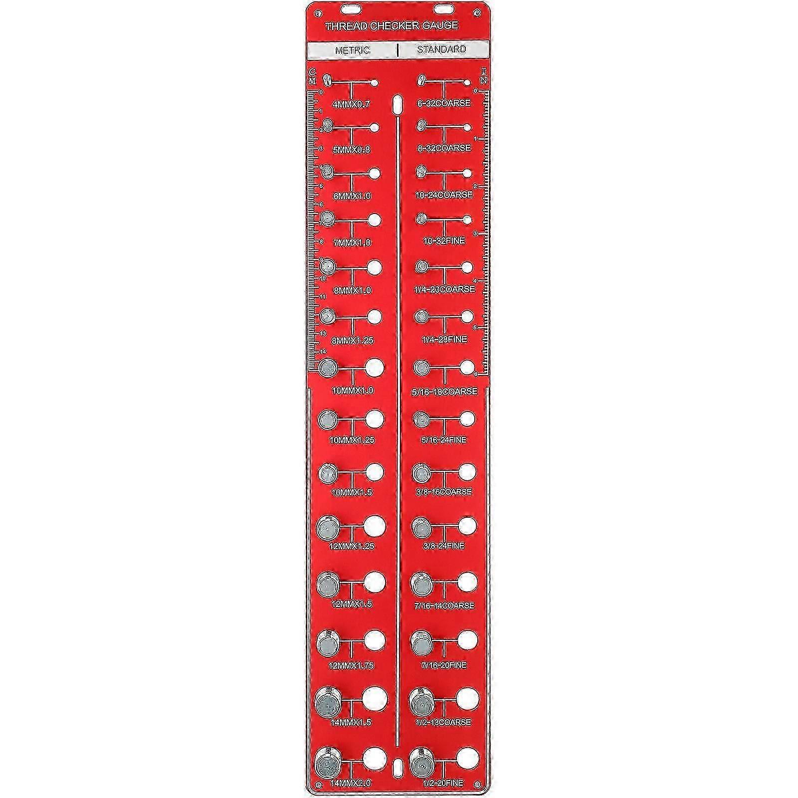 Thread Size Verification Tool Thread Checker Aluminum For Workshop Use 1Set