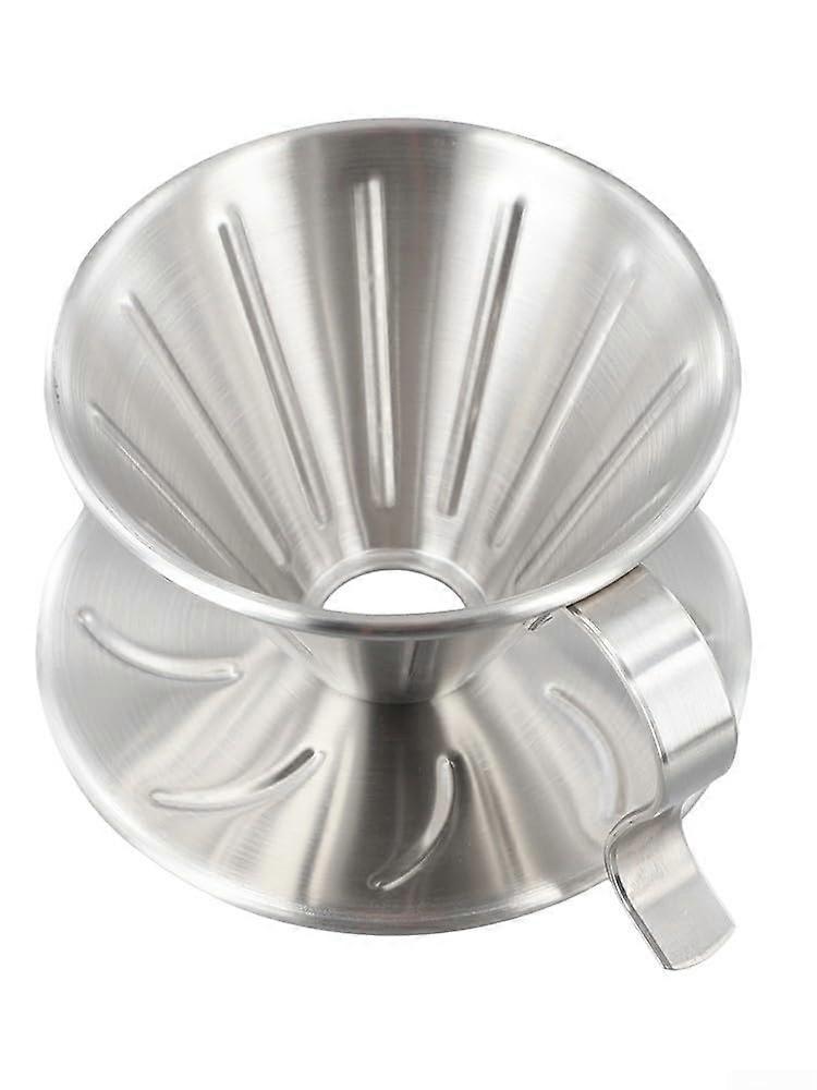 Coffee Dripper Holder 304 Stainless Steel Filter Cup Compatible With Filter Papers Ergonomic Handle Size S