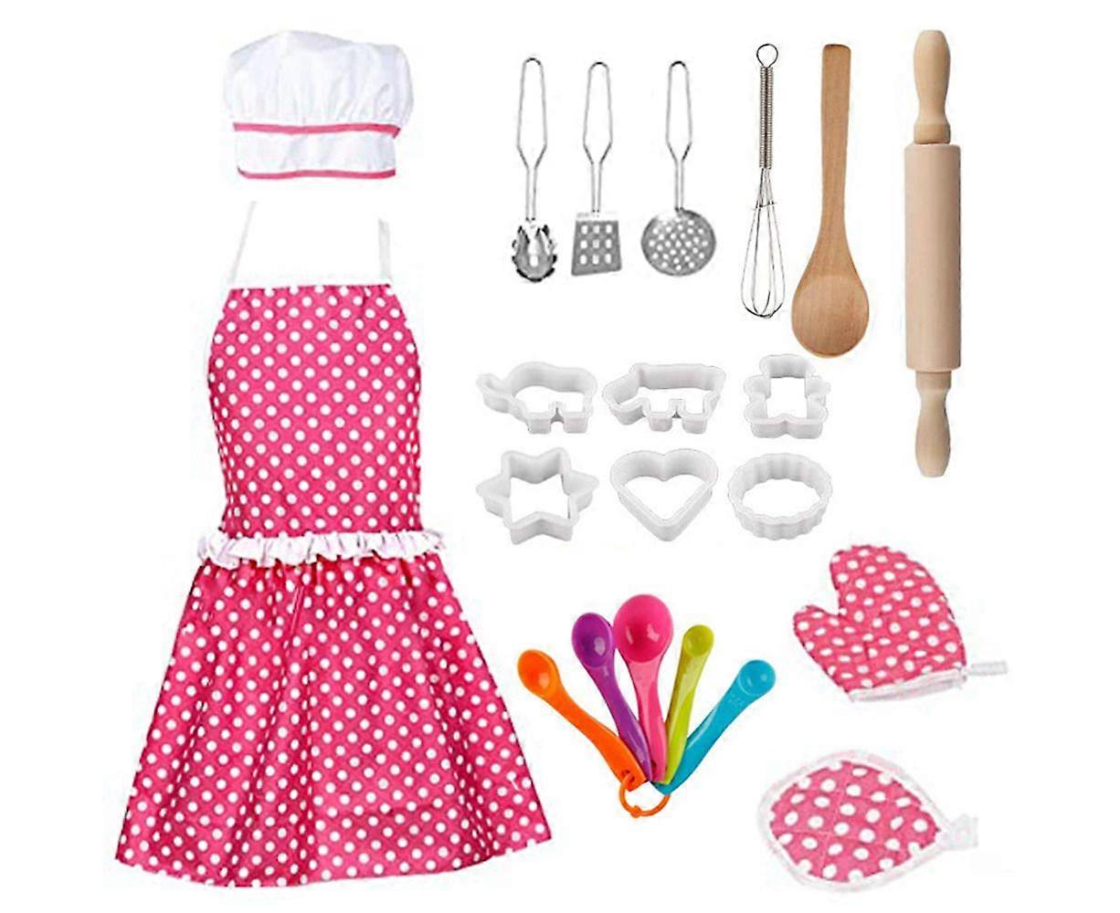 Kids Baking Play Toys Set Cooking Set Chef Costume Kit