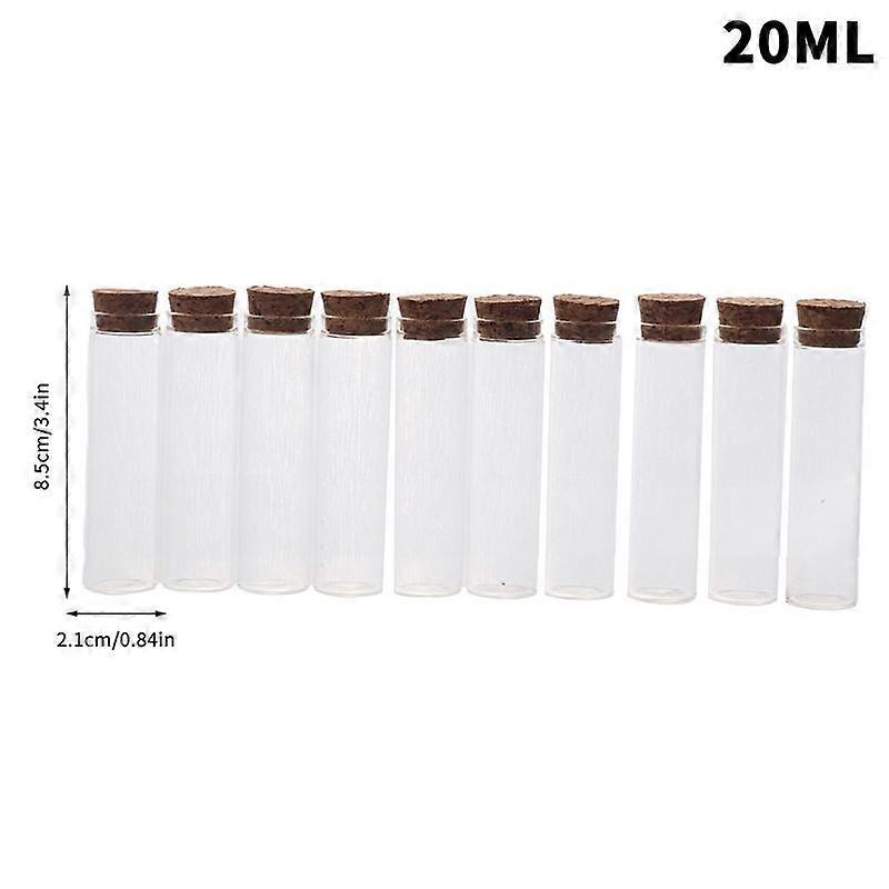 10Pcs Glass Test Tube With Cork Stopper Message Bottles Jars Vials Gift Art Diy Crafts 5Ml 8Ml 10Ml 12Ml 15Ml 20Ml 25Ml 30Ml