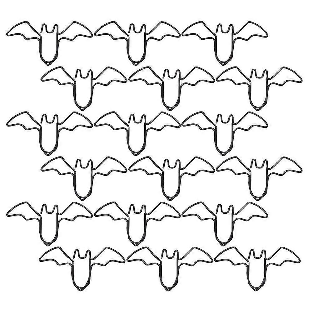 Metal Bat Paper Clips for Document Organization 80Pcs Black Clips