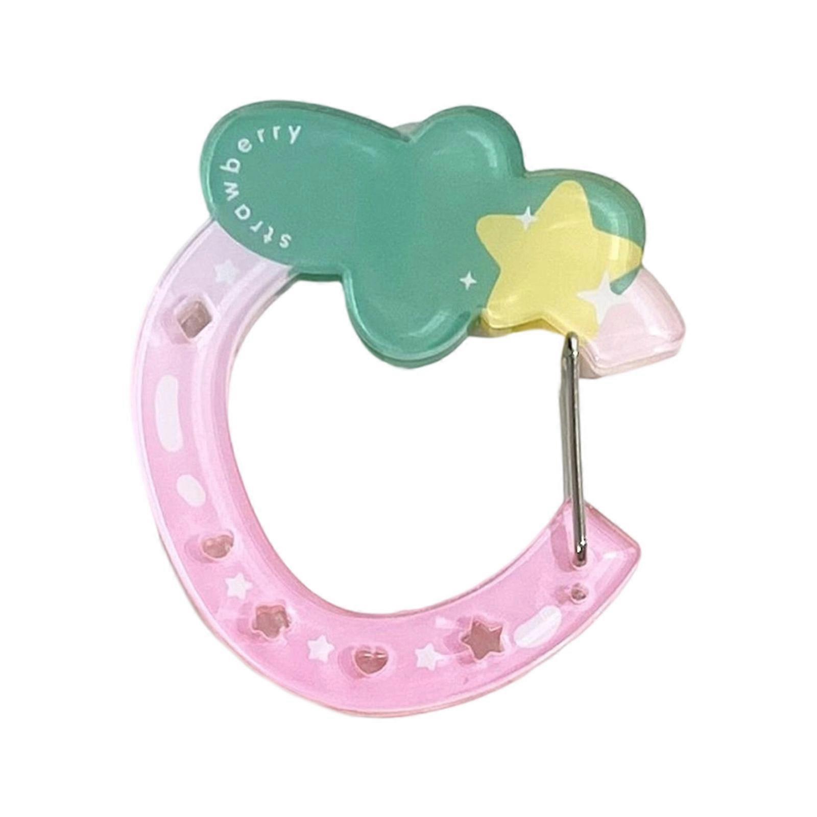 Lightweight Acrylic Keychain With Hollow Cherry Pineapple Design Secure Carabiner Clip Key Holder For Bag Charm Multicolor