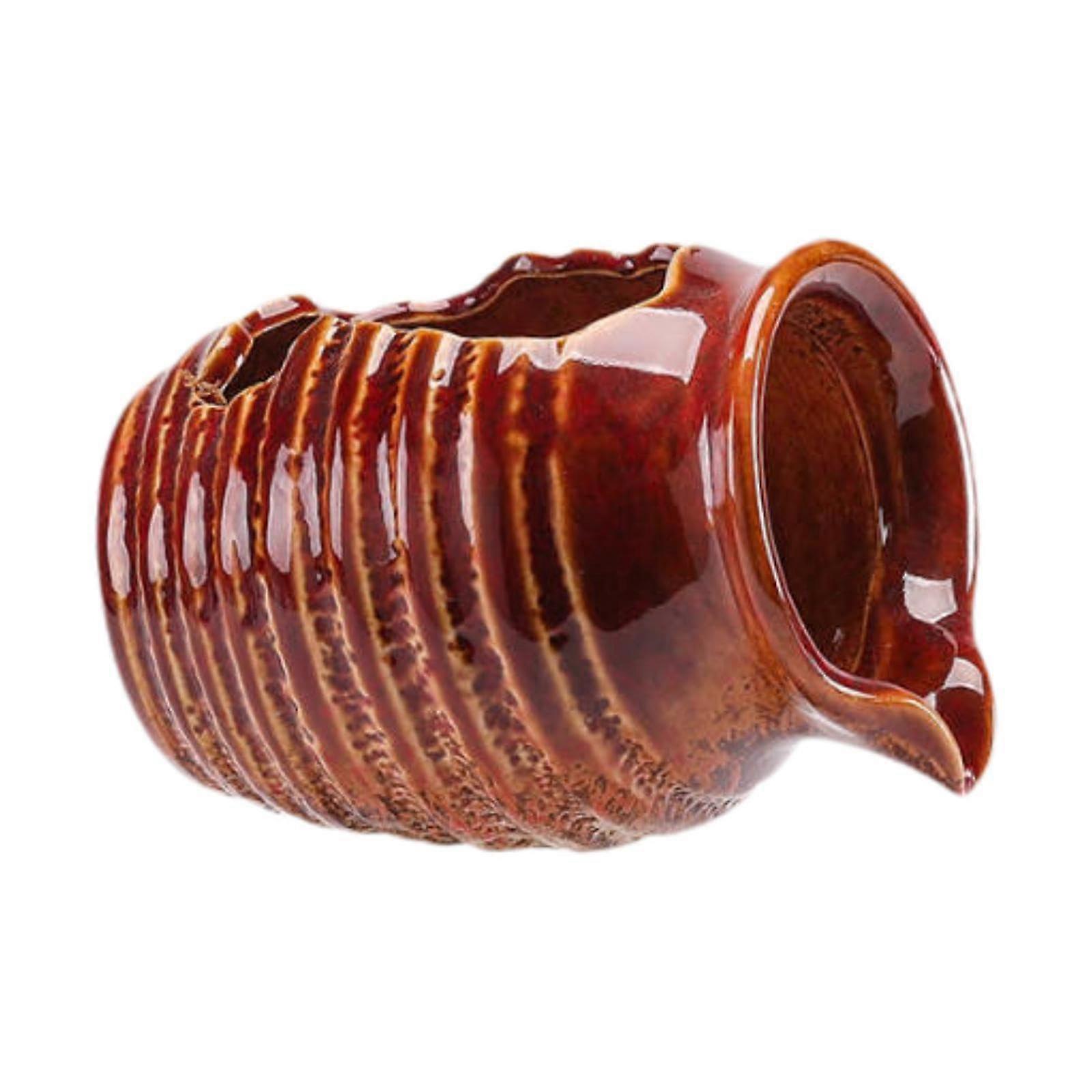 Ceramic Water Fountain Jar Desktop Circulating Water Feature Red Tabletop Desk Fountain