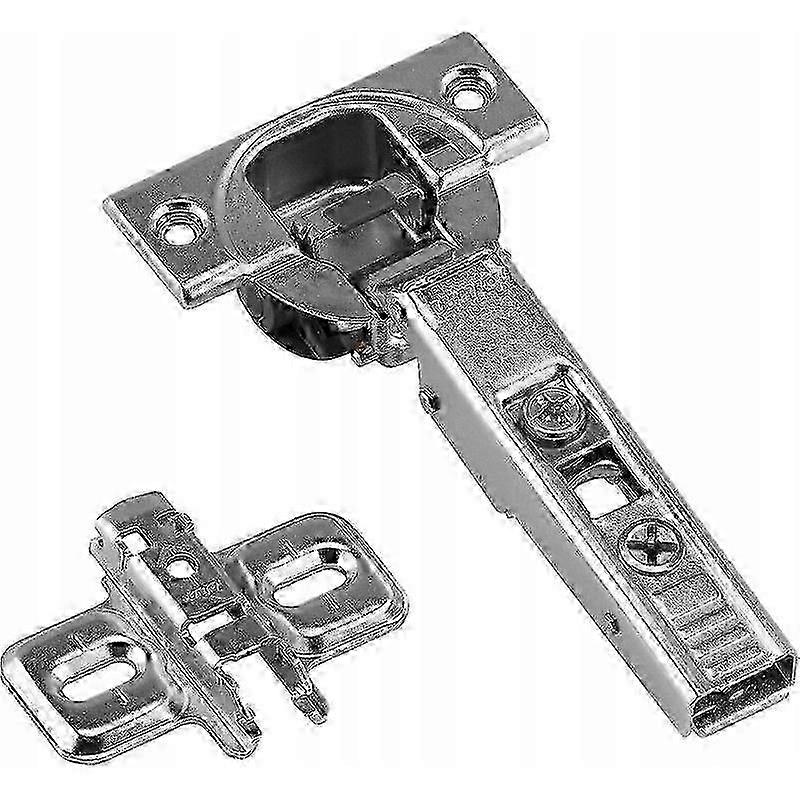71b3550 110 Soft Close Overlay Hinge & 173l6100 Mounting Plate (2 Pack) - Cabinet Hardware