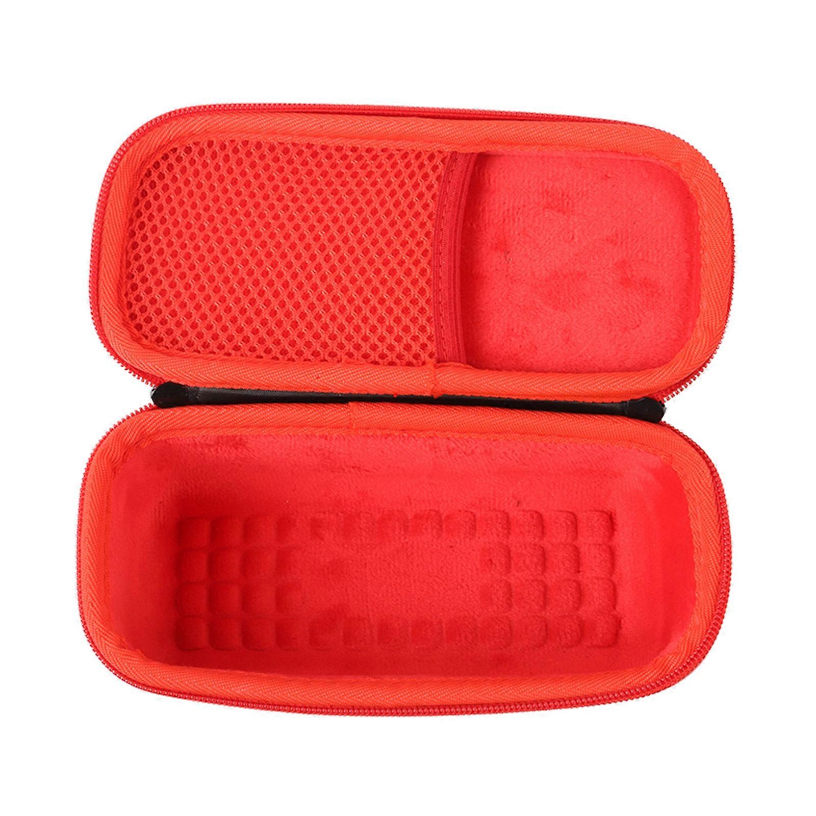 Portable Speaker Case Compatible for Flip 7 Speaker Box, Water Resistant Bag with Shoulder Strap for Easy Carrying  Inner red