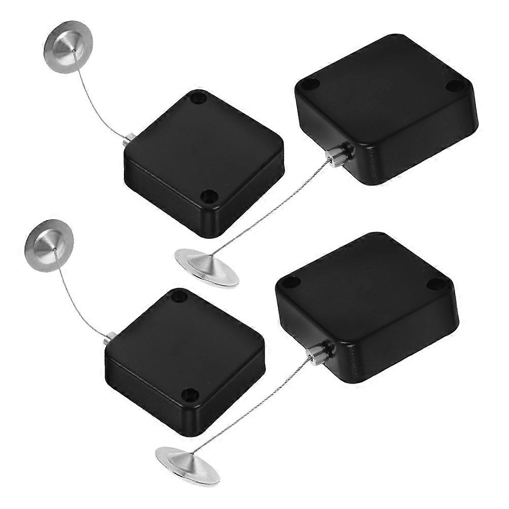 Electronics Anti-Theft Pull Box with Retractable Wire Lock 4Pcs Set