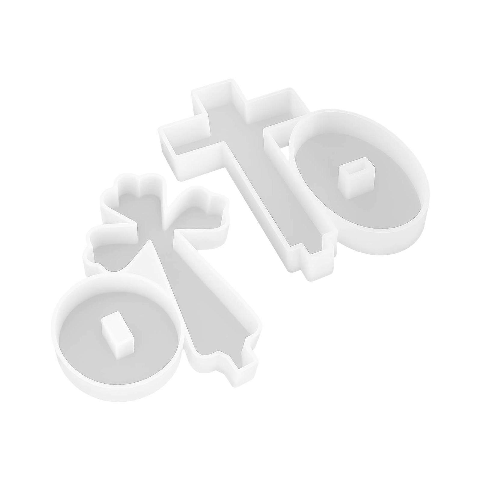 Multi Purpose Silicone Crosses Mold Crosses Shaped Candle Making Mold for Crafting Decorative Figurines and Small Projects Multicolor