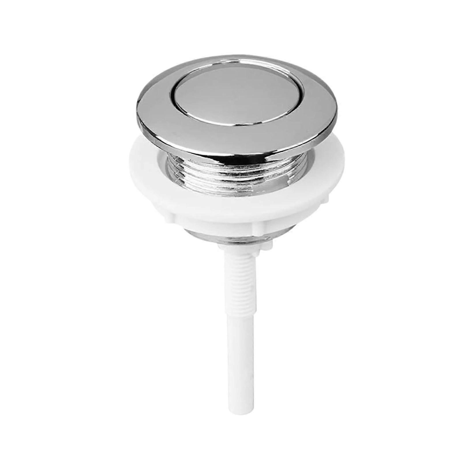 Dual Flush Toilet Cistern Push Button 1 Piece 10.5 Cm ABS Round Stem Single Flush Water Saving Compatible With Cisterns