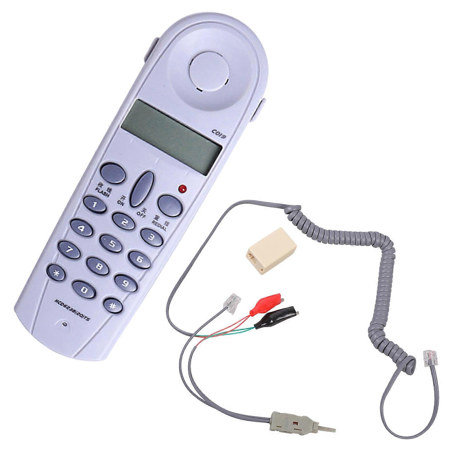 Corded Landlines with Illuminateds Keypad, Programmable, Wall Mountable  gray white