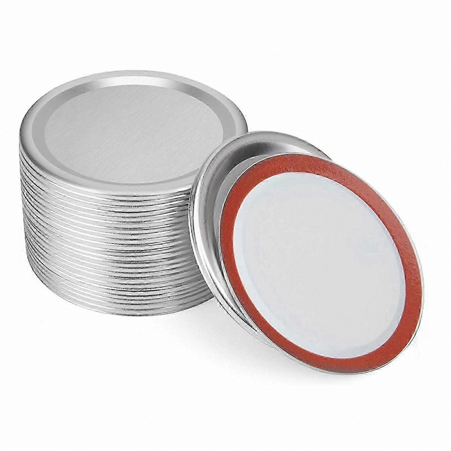 24 Pack Replaceable Jar Lids with Silicone Seals for Standard Canning Jars