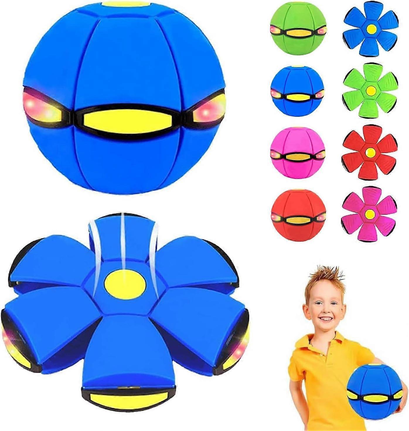 Magic Ball, Magic Ball Bouncing Balls, Flying Saucer, Dual Form Freely Switchable, with 6 Light (Blue+Red)