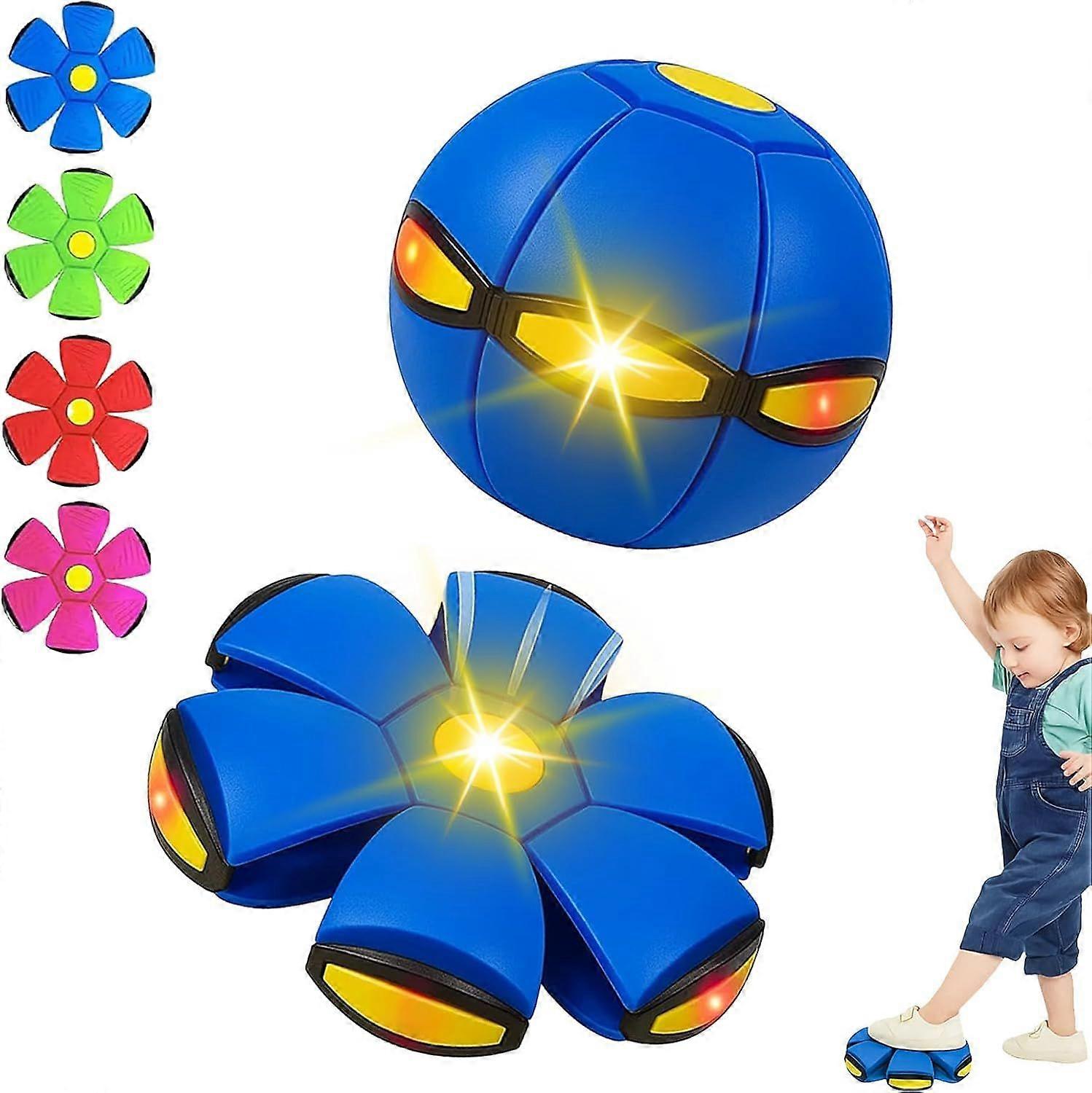 Quality 2025 New Children's Bouncing Ball, Magic Metaball Bouncing Ball with 6 Colors Light, Magic Flying Saucer, Bouncy Balls, Parent-Child Interacti