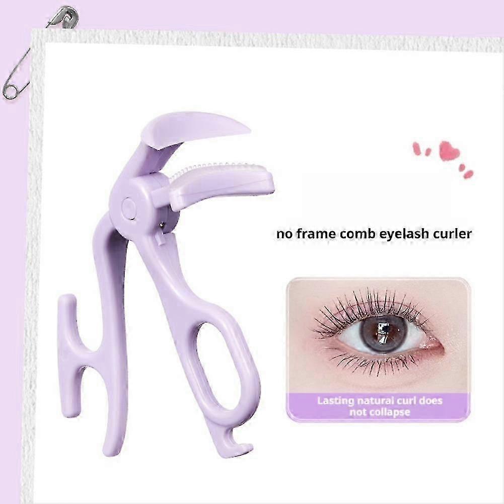 Frameless Comb Eyelash Curler for Natural Curl Ergonomic Design Easy to Use and Portable