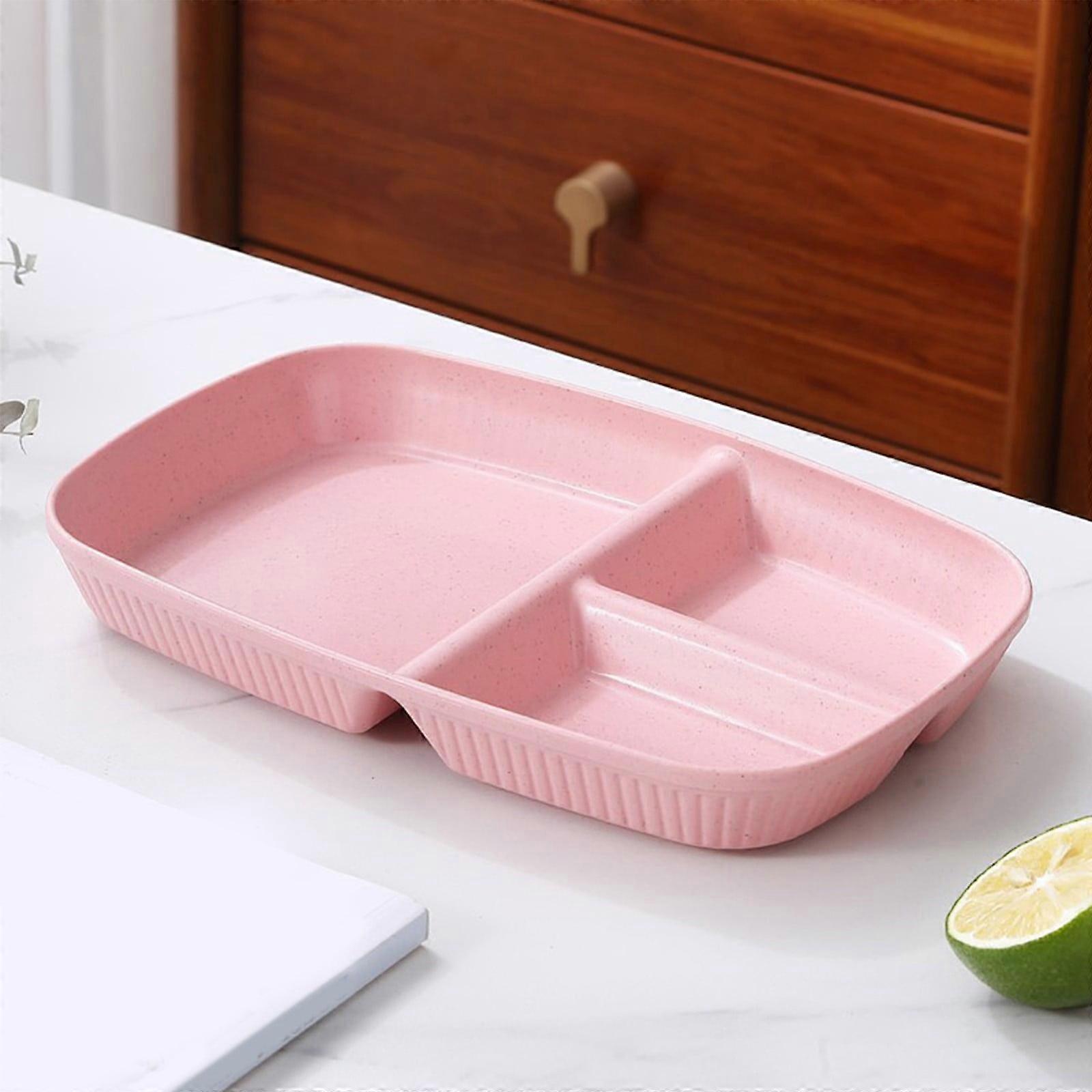 Rectangular Compartment Tray Dinner Tray Party Tray Three Compartments Across The Border Tableware Set Bottom Thick Placed Solidly