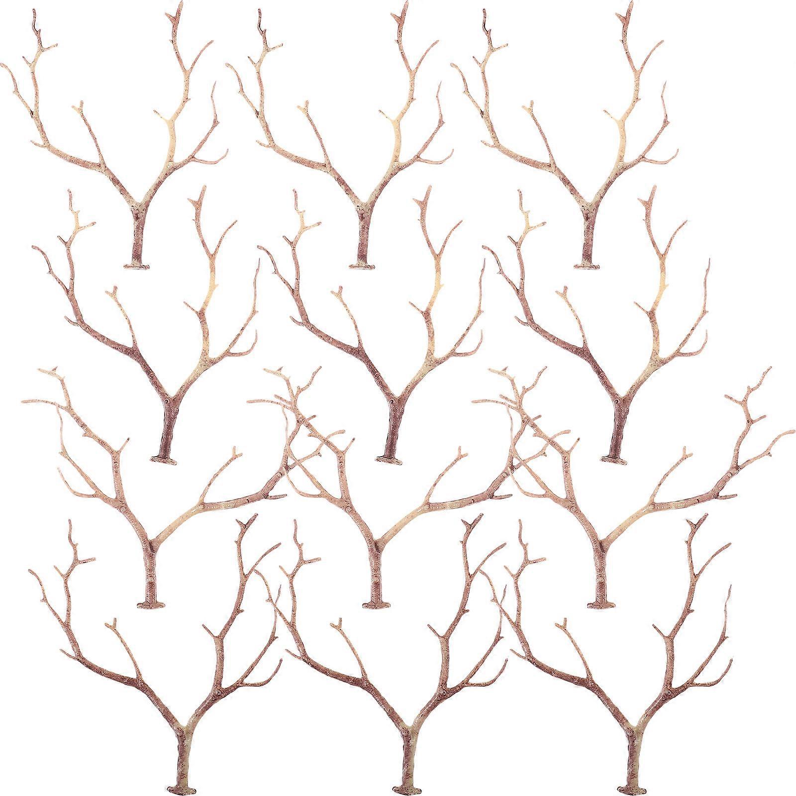 12pcs Artificial Antler Shaped Tree Branches Small Decorative Plant Twigs Branches