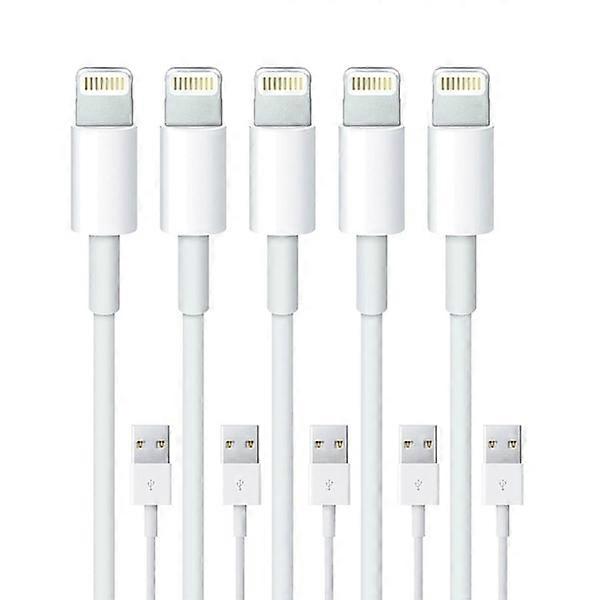 5-pack - Lightning charging cable compatible with iPhone 13/12/11/ Xs/Max/X/8/7/6/5SE