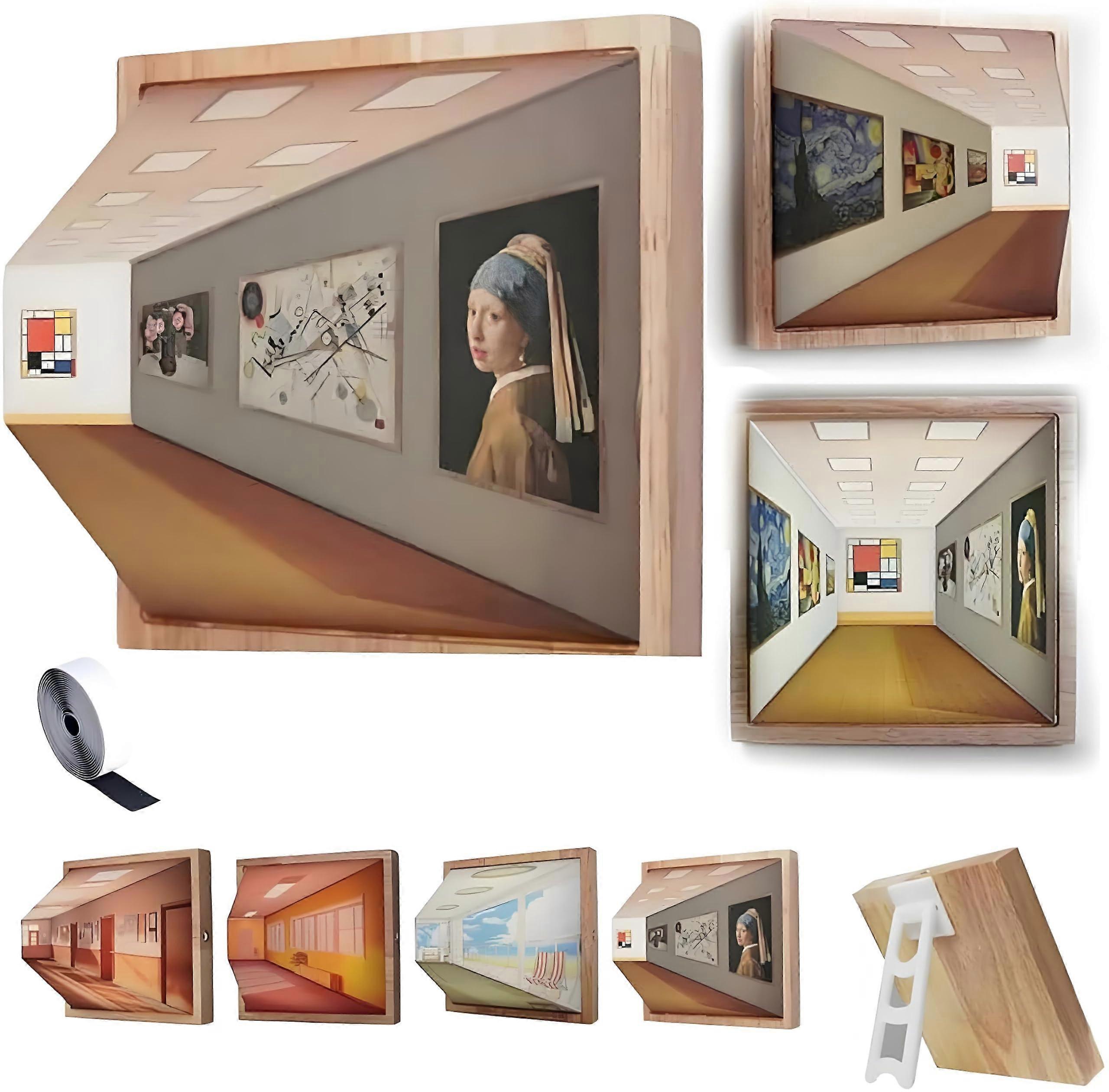 3D Illusion LED Night Light with Naked Eye Effect, Adjustable USB Wall Mounted Acrylic Atmosphere Lamp