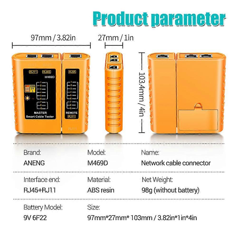 PC Network Wire Tester PC Network Cable Tester Telephone Network Cable Tester