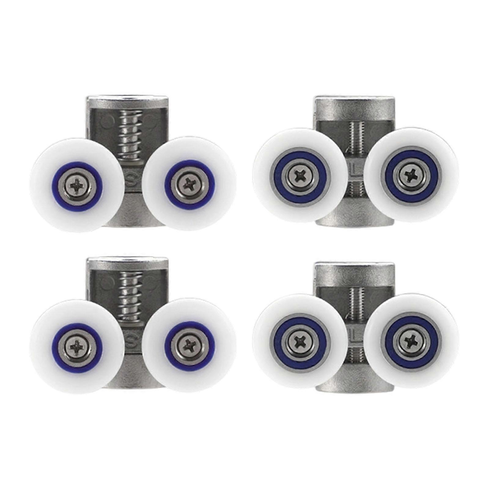 Quiet Designs Rollers Steel & Nylon Shower Door Pulleys Quick Fixing for Glass Shower Door Ensuring Quiet Operation Multicolor