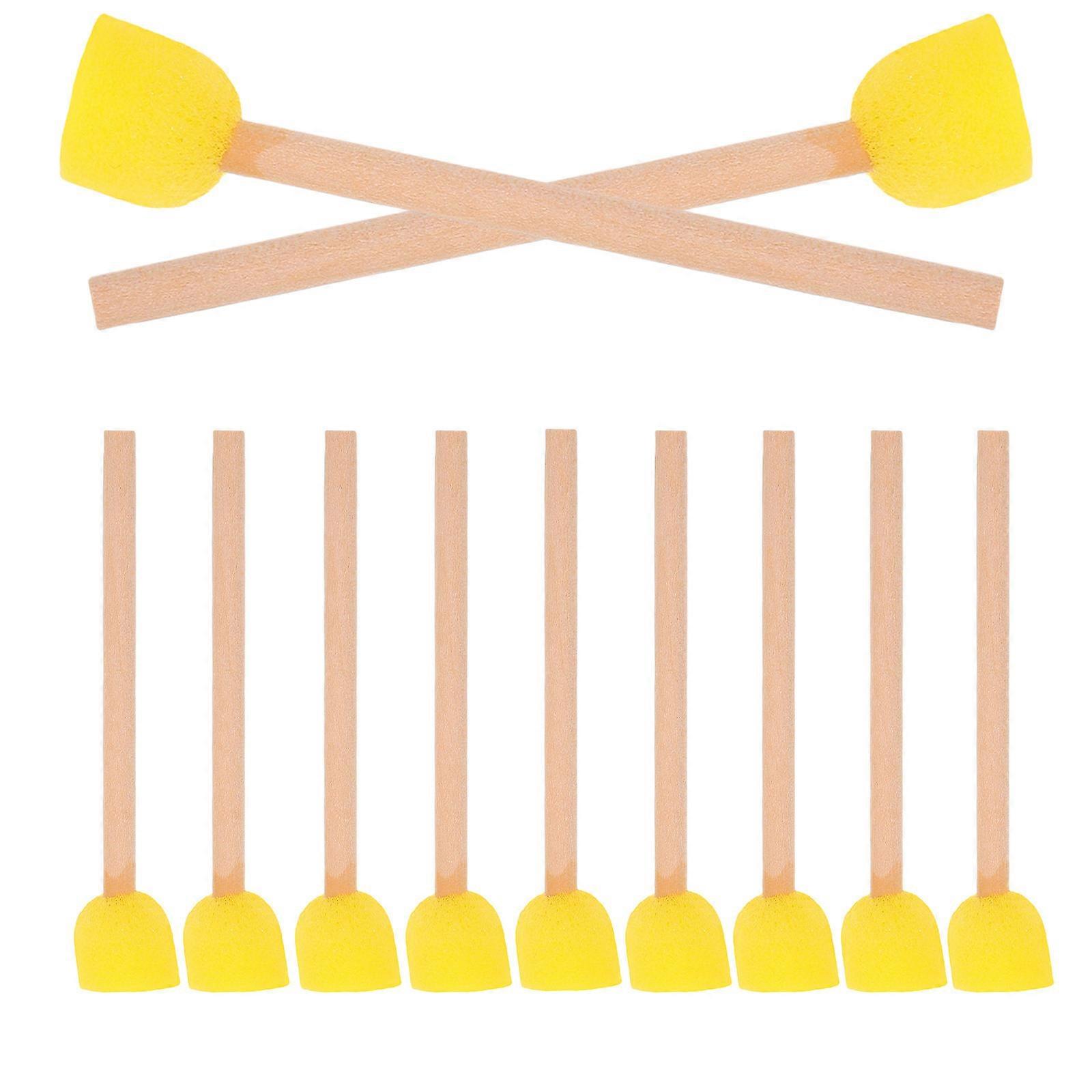 Children's Sponge Paint Brushes Round Sponge Brush for Kids 100Pcs Set