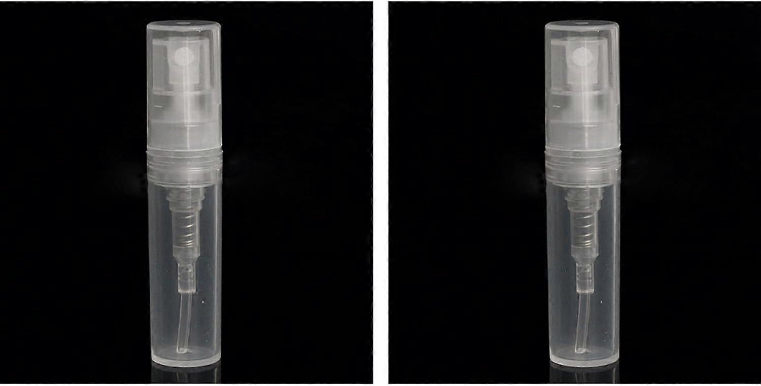 100 x 2ml Plastic Travel Bottle Empty Transparent Perfume Atomizer New