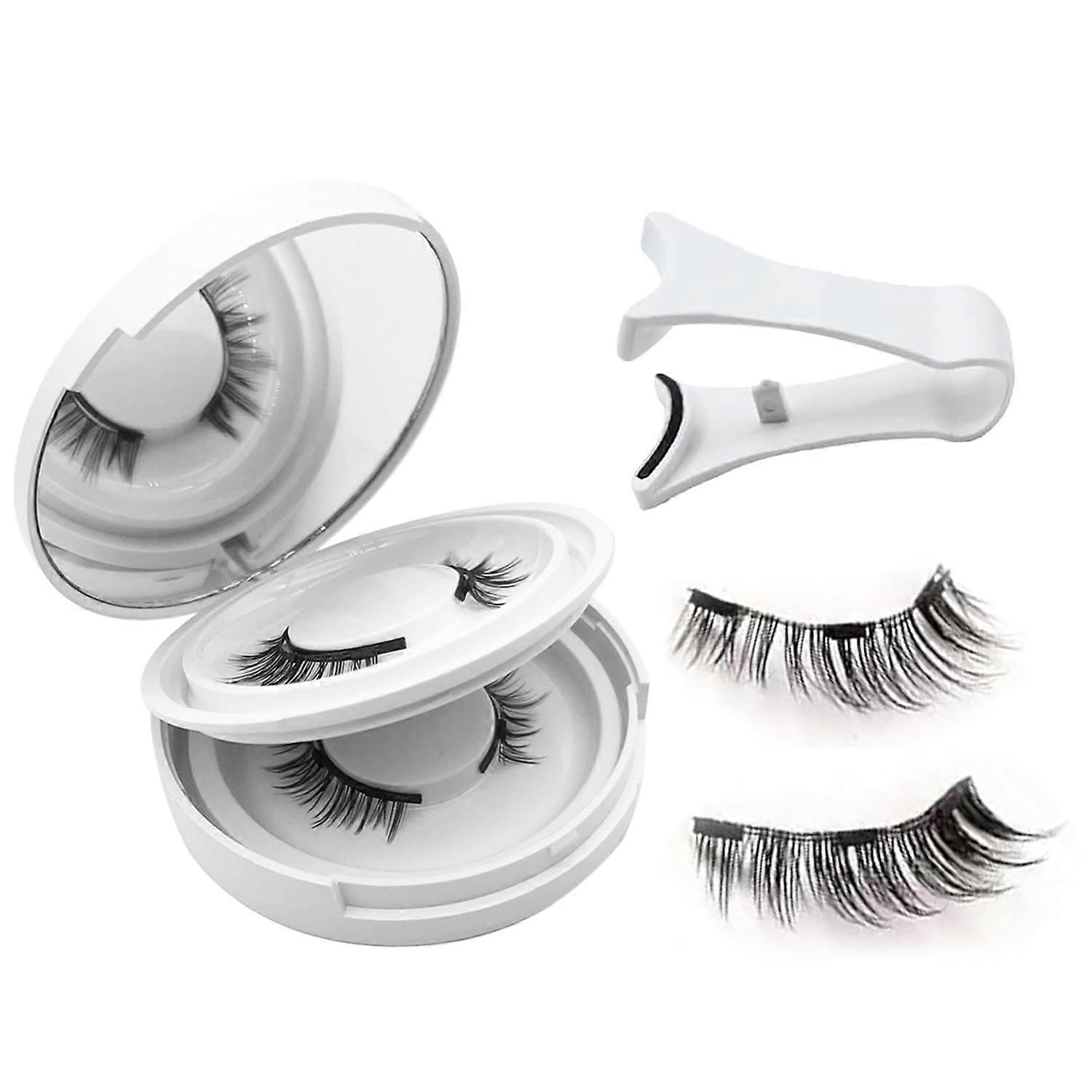 Magnetic Eyelashes with Applicator, Glue Natural Look, Lightweight Reusable Lashes Kit