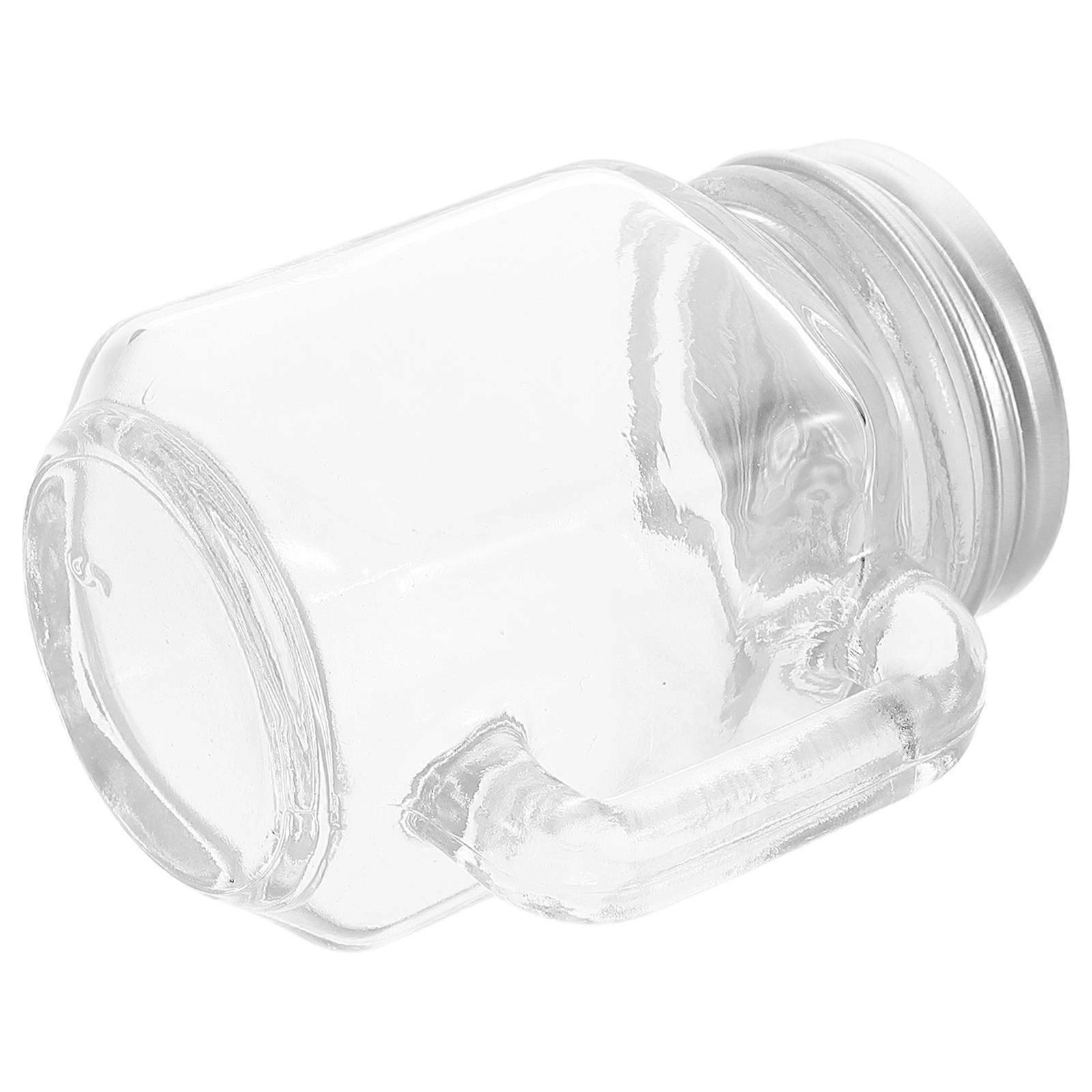 Nail Art Glass Cup Container for Tools with Lid for Storage
