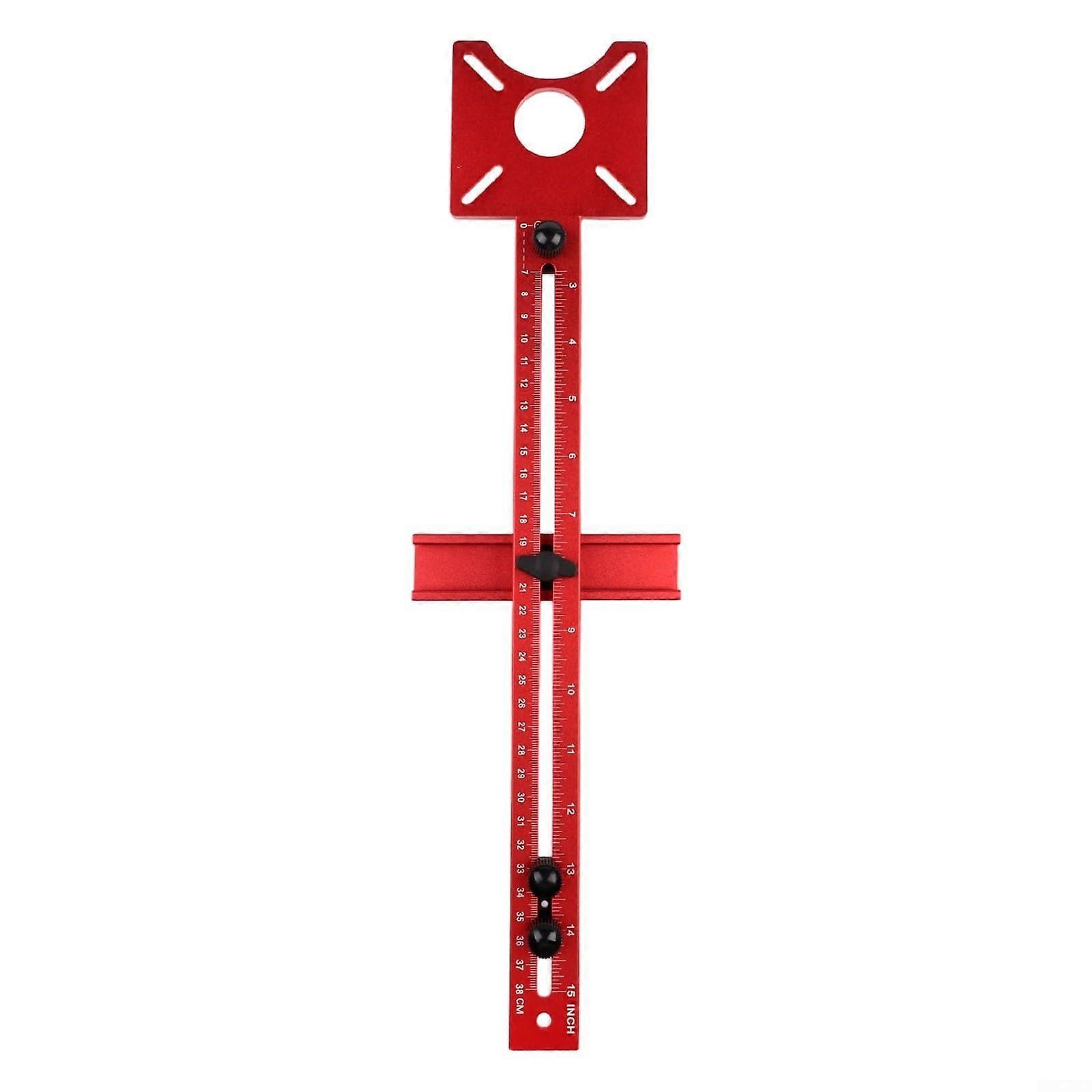 4 in 1 Cabinet Hardware Jig with Automatic Center Punch for Accurate Woodworking and Router Tasks