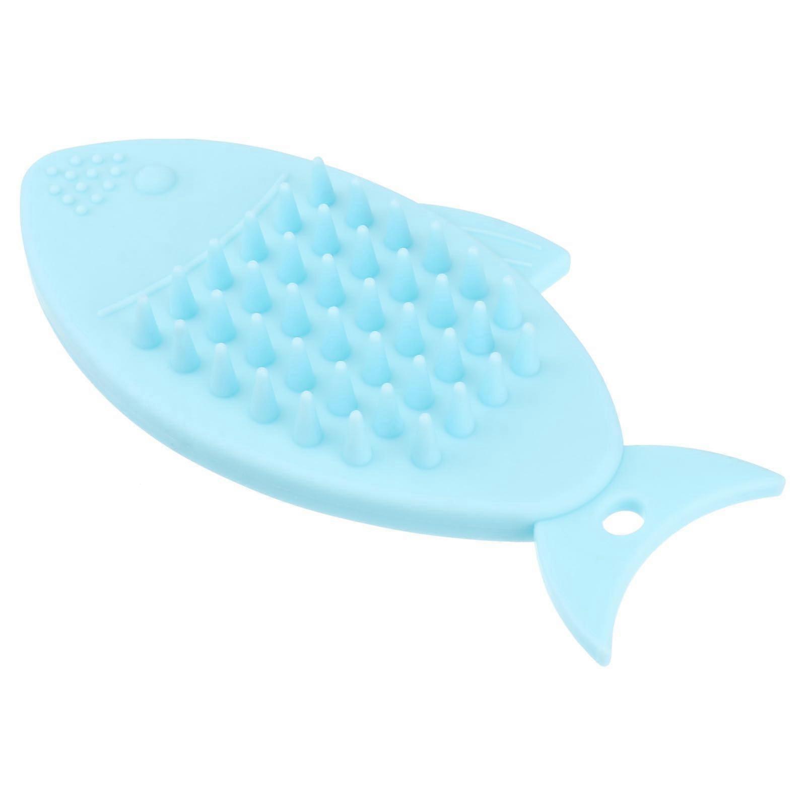 Silicone Bath Brush FishShaped Body Scrubber with Scalp Massage for Deep Cleansing and Soft Skin Ref: 9395
