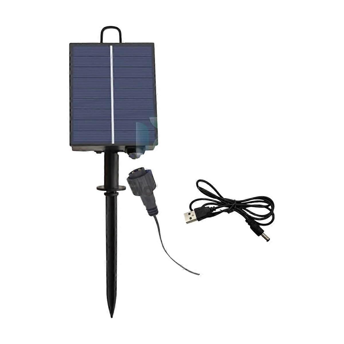 LED Light String Controller with Solar Panel, 8 Flash Modes, Dimmer Timer for 4.5V 5V 24V Outdoor