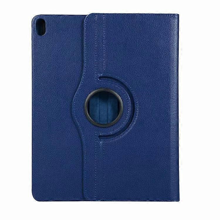 Case For Ipad 9.7 2017/2018 Dark Blue Lychee Texture Rotating Leather Swivel Stand