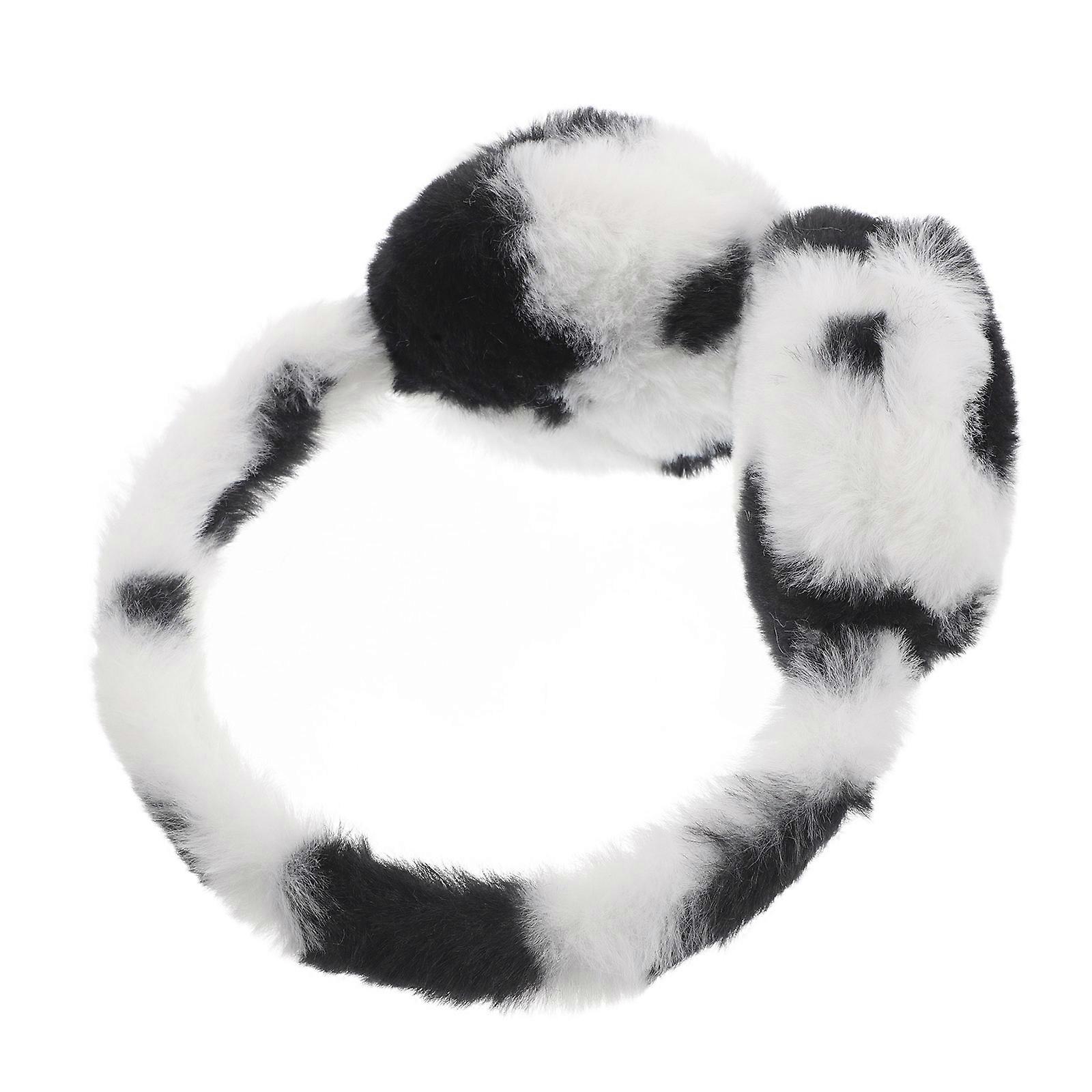 Foldable Plush Ear Muffs for Ear Warming Black Soft Winter Cover