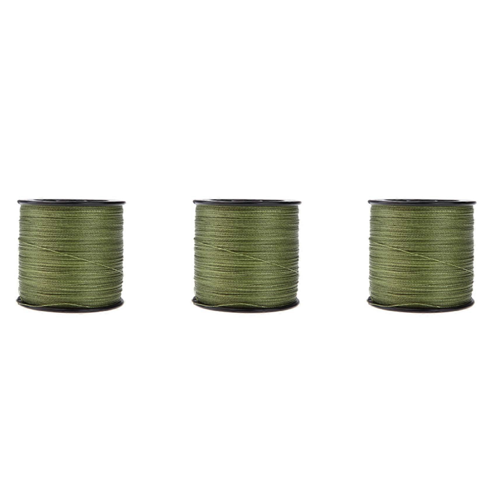 3X Strong Fishing Line PE Braid 4 Guidelines (Green)