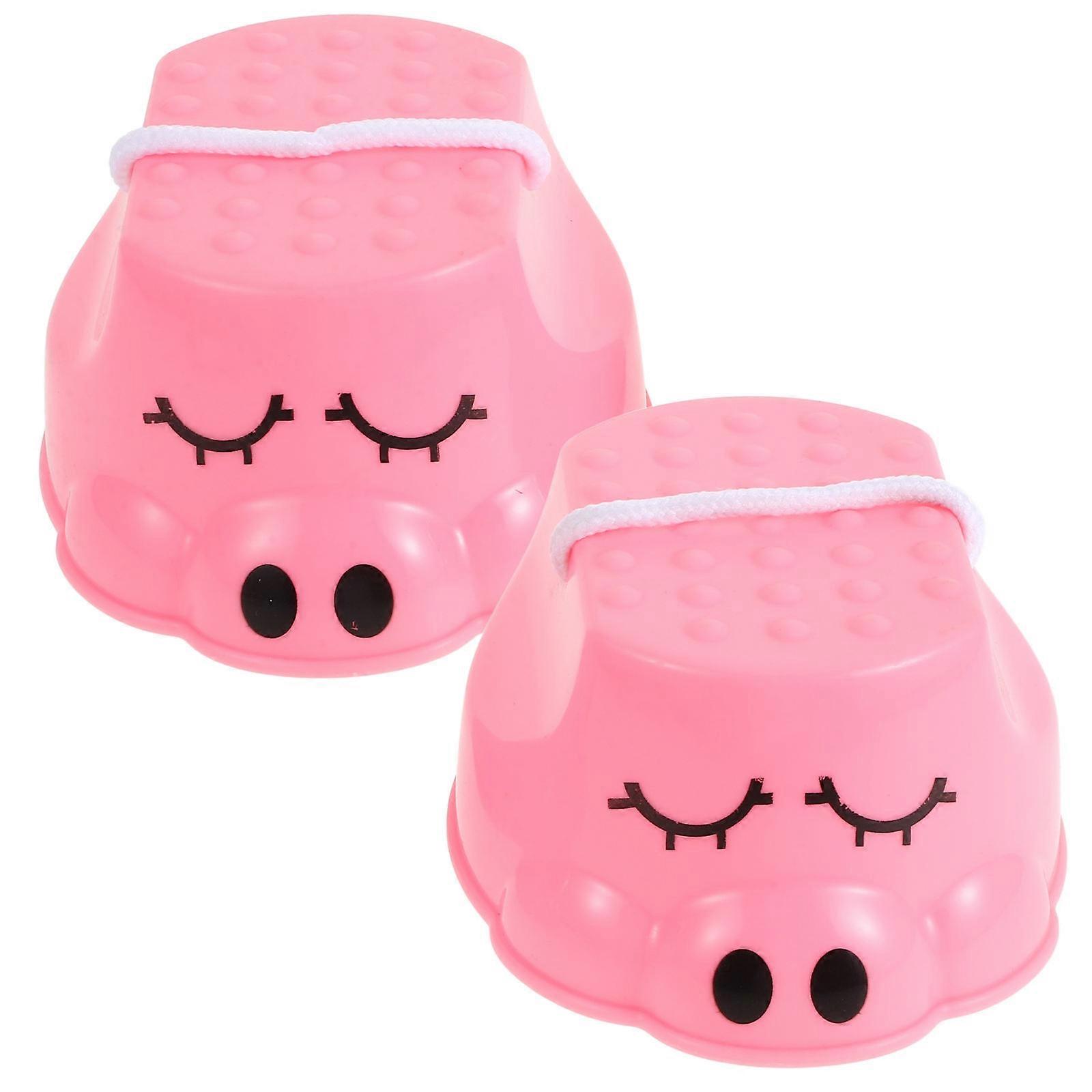 Pink Plastic Walking Stilts Balancing Stilts for Coordination Game