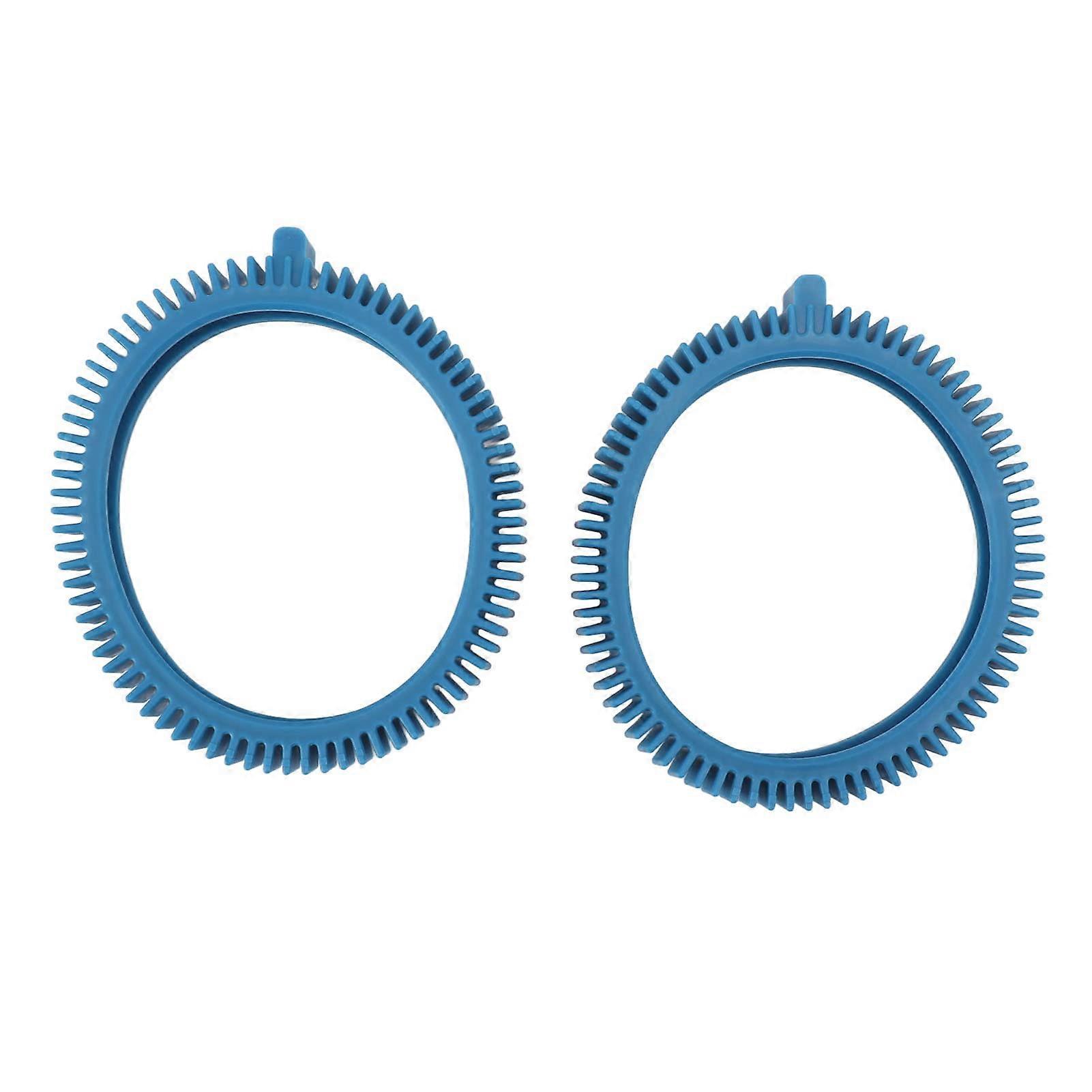 Blue Front Tire Kit for Pool Cleaner, Durable Rubber Super Hump Design, 2 Pack