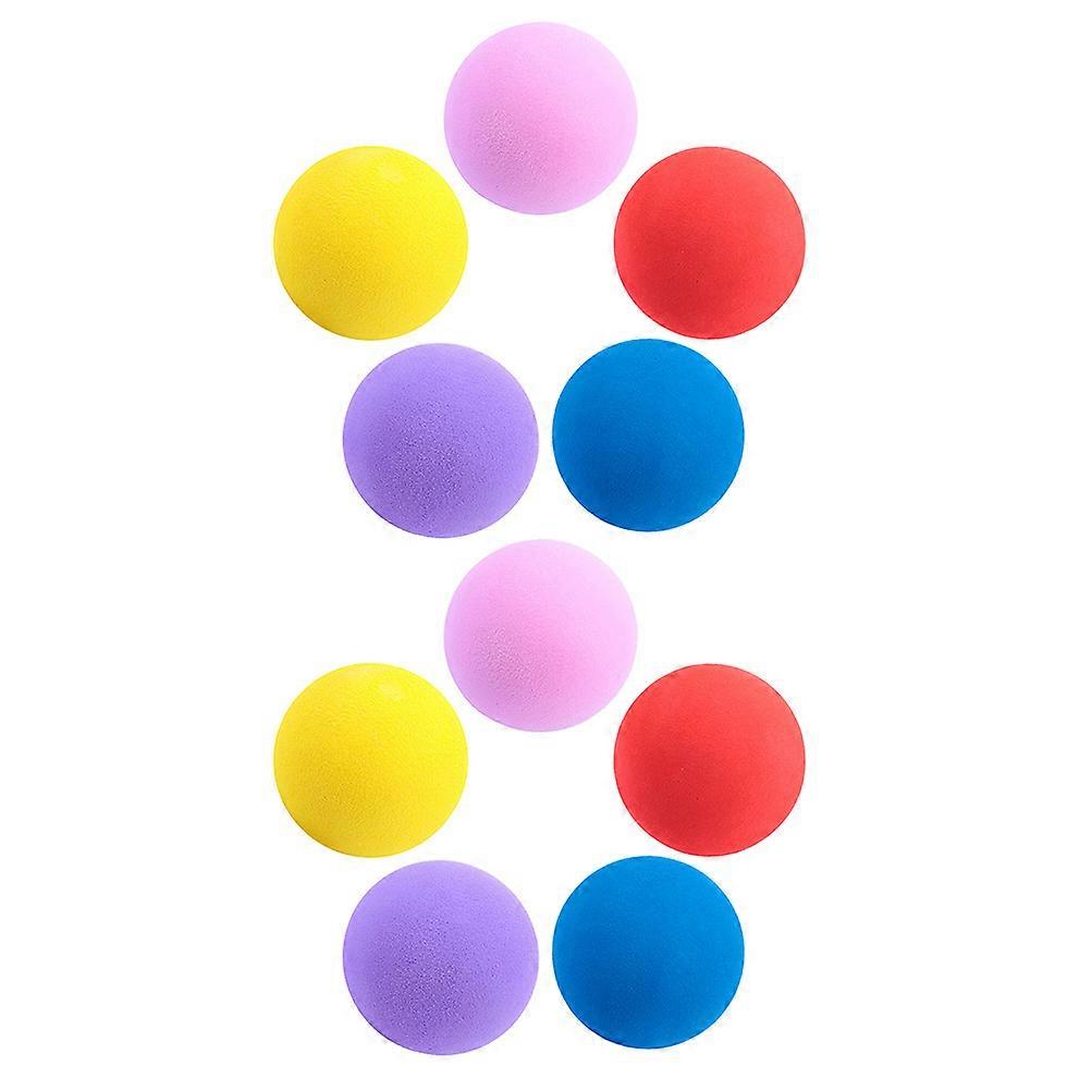 Practice Train Balls 6cm Diameter Indoor Training and Playing Assorted Color EVA Material Lightweight 10Set