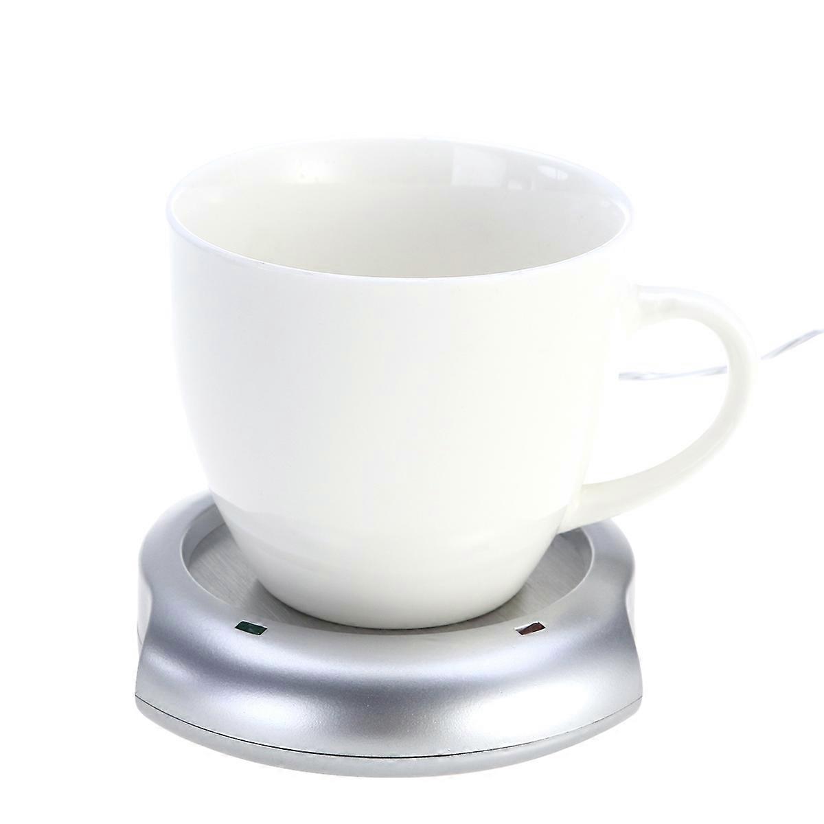 Silver USB Coffee Warmer Electric Mug Warmer Plate for Drinks Warming